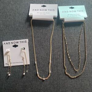 And Now This 2 necklace and earrings New
